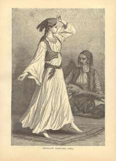 1888 Print A Bosnian Dancing Girl Bosnia  