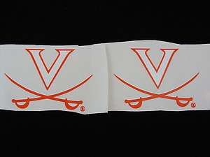 University of Virginia Vinyl Football Helmet Stickers L/R Side 