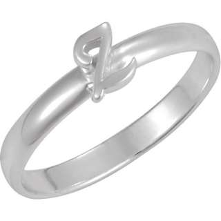 Sterling Silver .925 Letter Sizes 6 9 Stackable Initial Ring Thin Band 