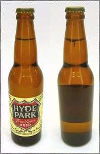 1940s Vintage Paper Label, Hyde Park 12oz Beer Bottle  