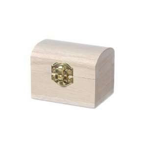 Mini Holztruhe mit Messingverschluss 6x4,5x4,5cm: .de: Garten