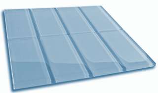 Sky Blue Glass Subway Tile 3 x 6 Sample  