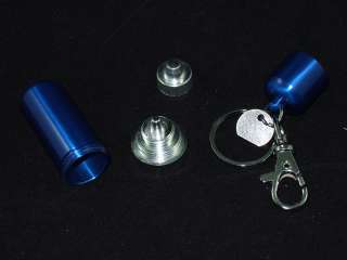 Tiny Kerosene Oil Pot Canister Keychain Blue for zippo  