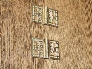   Victorian Interior Shutter Cabinet Hinges solid brass 1 1/8 x1 3/4