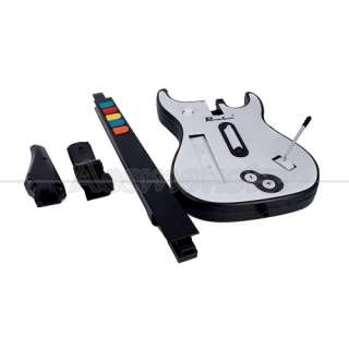 2XNew Guitar Hero Wireless Guitar Split for Nintendo Wii White 1 Year 