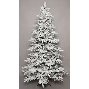  90 Blizzard Flocked Snowy Christmas Tree Unlit Frost 