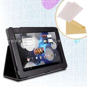   etui support cuir noir pour tablette Acer Iconia Tab A500 protection
