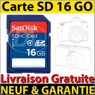   Carte mémoire SD SDHC 16go (16 go Giga) pour Appareils Photo 