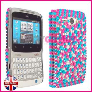 BLING DIAMOND GEM CASE COVER FOR HTC CHA CHA CHACHA  