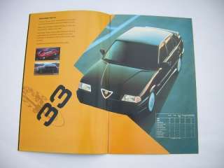 Alfa Romeo Model Range Brochure (33, 75, 164, and Spider) from 1991.