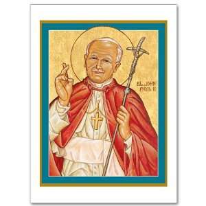  Pope John Paul II Holy Greeting Card Icon Design with 