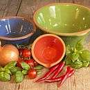 Glazed Terracotta Pouring Bowl Set   kitchen