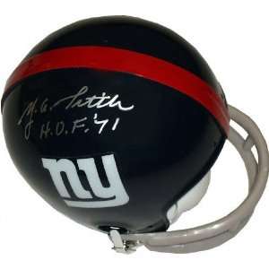  Y.A. Tittle New York Giants Autographed Throwback Mini 