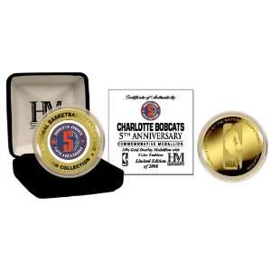 Charlotte Bobcats 5th Anniversary 24KT Gold Commemorative Coin  