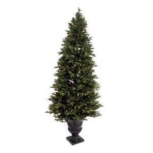   Pine White Lights Pre lit Christmas Tree Black Urn: Home & Kitchen