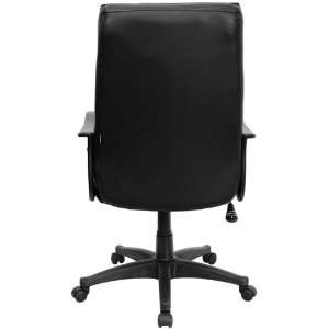   High Back Traditional Black Leather Executive Swivel Office Chair