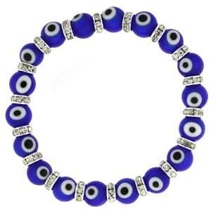  Royal Blue Round Glass Beads CZ Crystal Facets 10 millimeter Jewelry