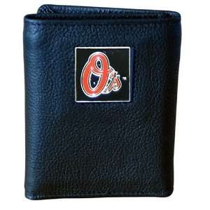   MLB Baltimore Orioles Genuine Leather Tri fold Wallet Sports