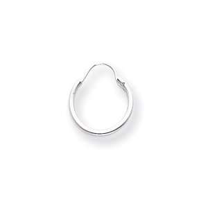  14k White Gold Hoop Earrings SE207 Jewelry