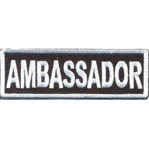 AMBASSADOR CLUB Embroidered Quality FUNNY NEW Cool For BIKER Leather 