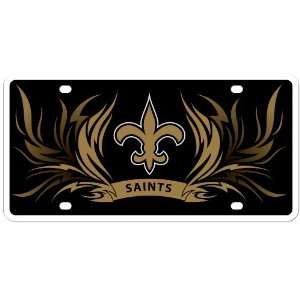  New Orleans Saints Flame License Styrene NFL Plate Car 