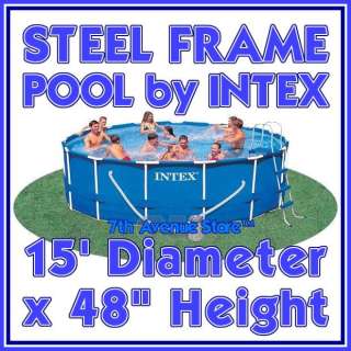 15 ft Round Intex Metal Frame Pool Set