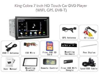 King Cobra 7 Inch HD Touch Car DVD Player (WIFI, GPS, D  