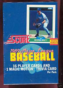 1989 Score Baseball Wax Pack Box FACTORY SEALED Card Set  