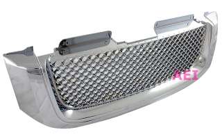 GMC Envoy 02 07 Bentley Style Chrome Polished Mesh 3D Front Grille 
