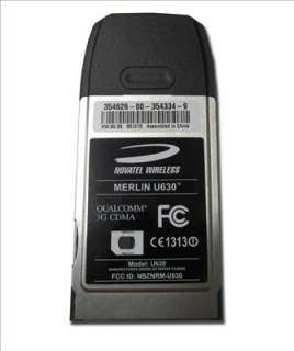 Novatel Wireless Merlin U630 3G / UMTS / GPRS /GSM PC Card