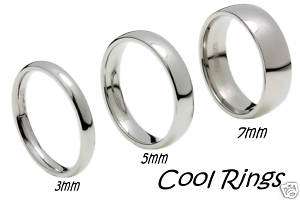 Classic Titanium Wedding Band Ring 3,5,7mm Size 4   15  