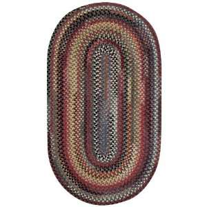   Multi Color Braided Wool Area Rug 3.00 x 5.00.