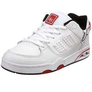 D2287 Es Saga Skate Shoes * New Mens 8.5 White/Blk/Red  