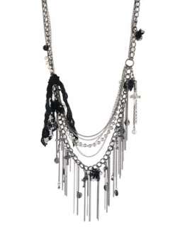 Material Girl Necklace, Chain Fringe Charm   Fashion Jewelry   Jewelry 