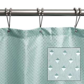 Diamond Pattern Shower Curtain   Aqua   72 x 72  