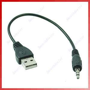 USB Male to 3.5mm Audio Stereo Headphone Jack Plug Cable For MP3 MP4 
