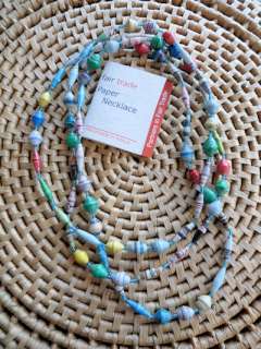 African Jewelry Paper Beads Necklace Kenya Fair Trade A  