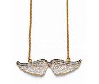 CC Skye Gold Vermeil Pave Crystal Angel Wings Necklace  