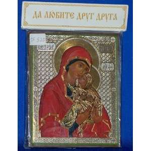  St. Anne and Mother of God   wood icon plaque 6 1/4 x 5 