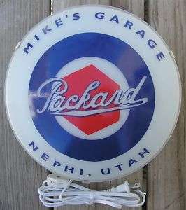 PACKARD OR OTHER CAR ANTIQUE STYLE LIGHTED SIGN  