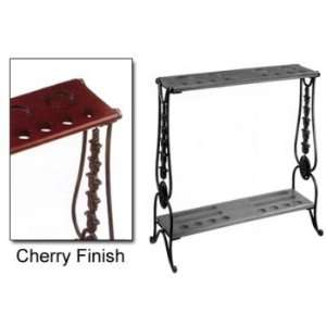  Eight Cue Wrought Iron Floor Rack (Antique Bronze / Cherry 
