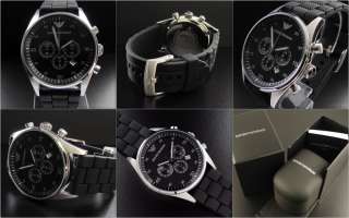 New Emporio Armani AR 5866 Chronograph Black Dial Watch  