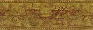 Greek, Roman ANTIQUES, VASES Wallpaper Border FF8312B  