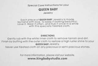 Queen Baby LARGE Hoop Earrings Silver MB FLEUR PEACE  