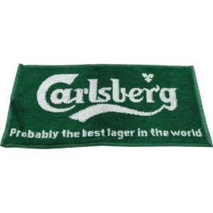 New Carlsberg Branded Beer Home Bar Green Towel  845033057474  