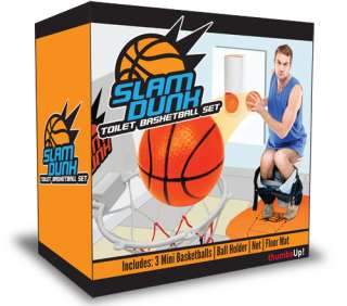 SLAM DUNK Executive Office Desk Top Toilet Basket Ball Game Set  