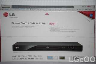 LG BD611 Black Blu ray Disc Player with USB 2.0 Playback, SIMPLINK 