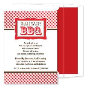   Collections   Invitations (Gingham BBQ White)