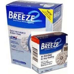  Bayer Breeze 2 Glucose Meter Kit + 50Ct. Test Strips 