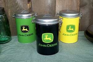 John Deere Tin Locking Top Kitchen Canister Set 2011 Edition Country 